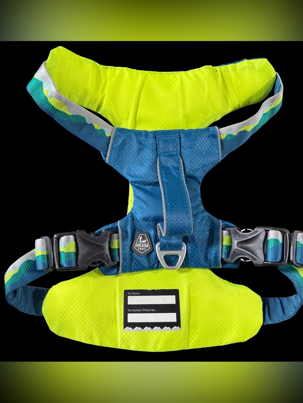 Arcadia Trail Dog Harness Size Large Blue and Yellow